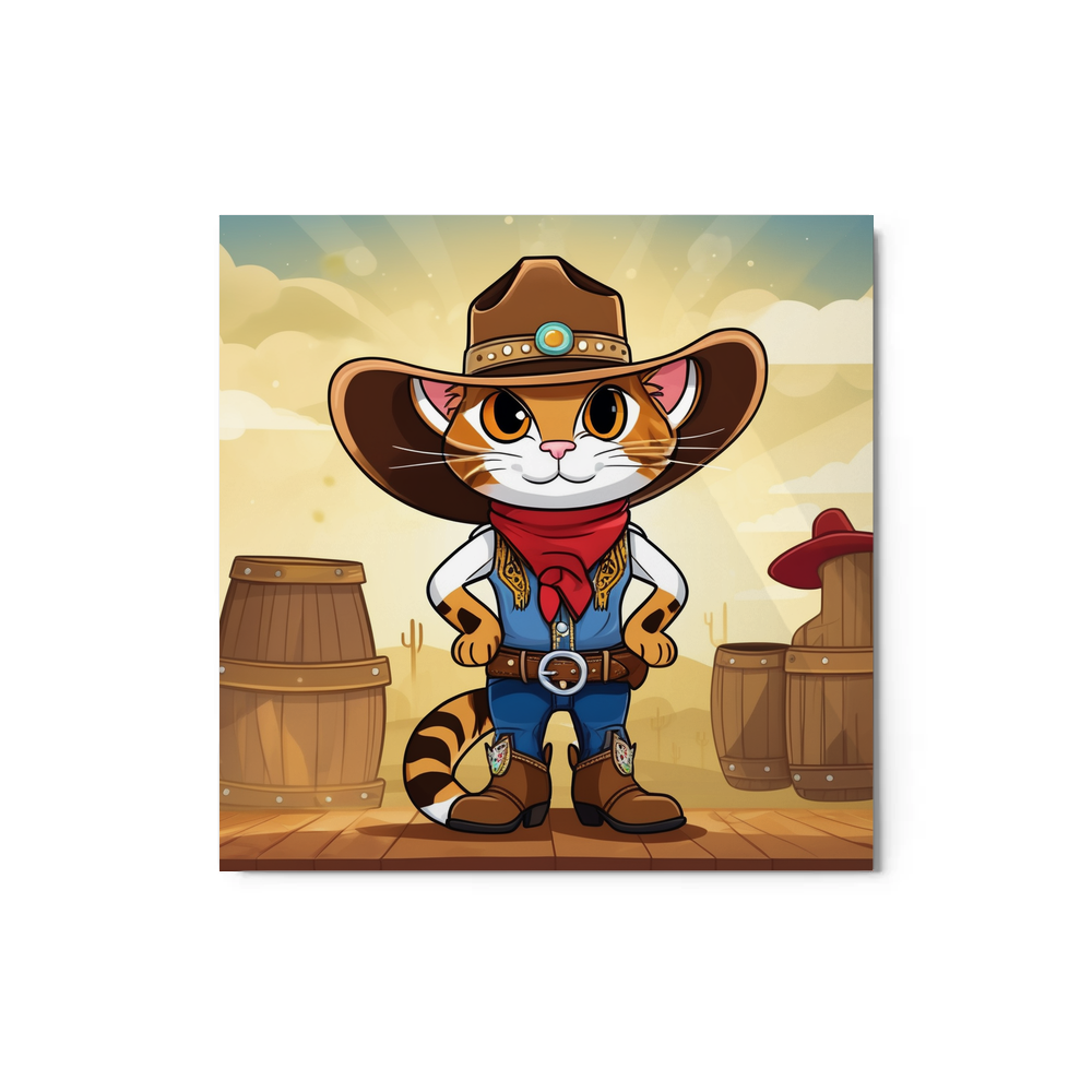 PugMug Custom Tabby Companion Cat Metal Print