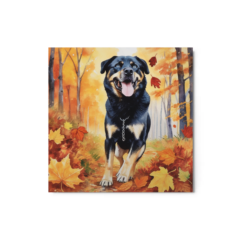 PugMug Custom Blue Metal Print