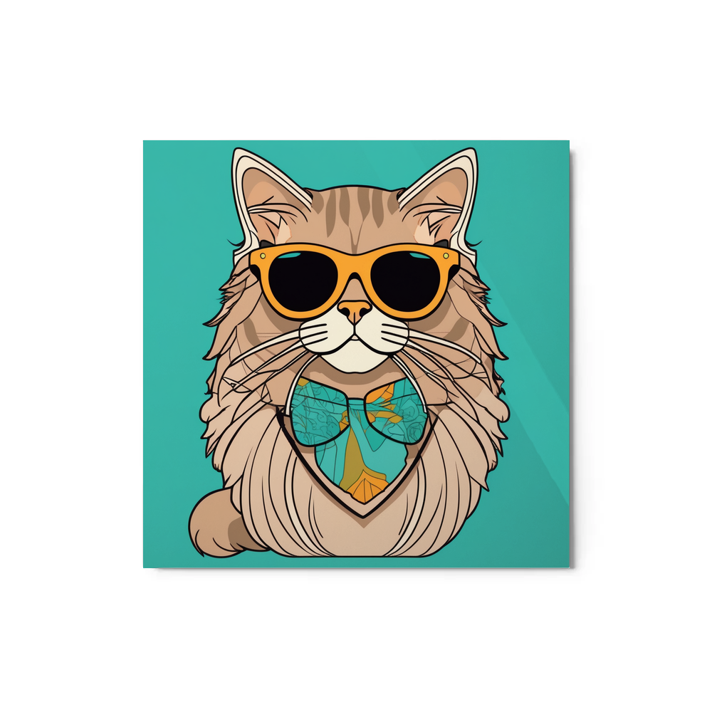 PugMug Custom Tabby Persian Cat Metal Print