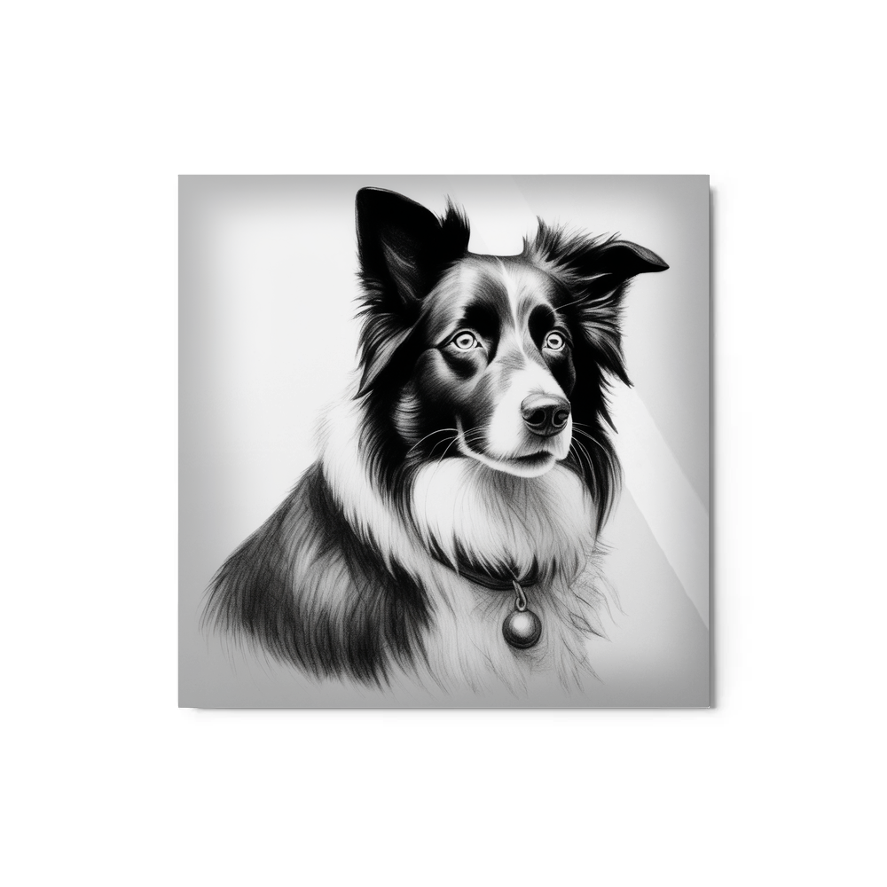 PugMug Custom Border Collie Metal Print