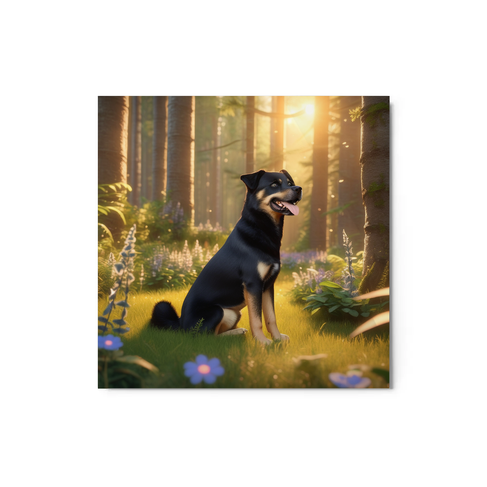 PugMug Custom Blue Metal Print