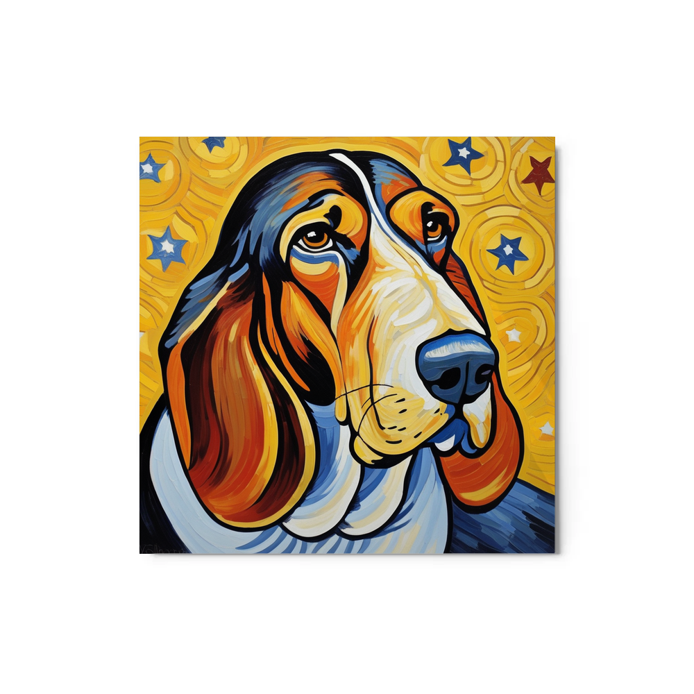 PugMug Custom Basset Hound Metal Print