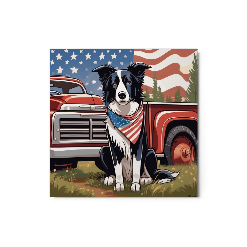 PugMug Custom Border Collie Metal Print