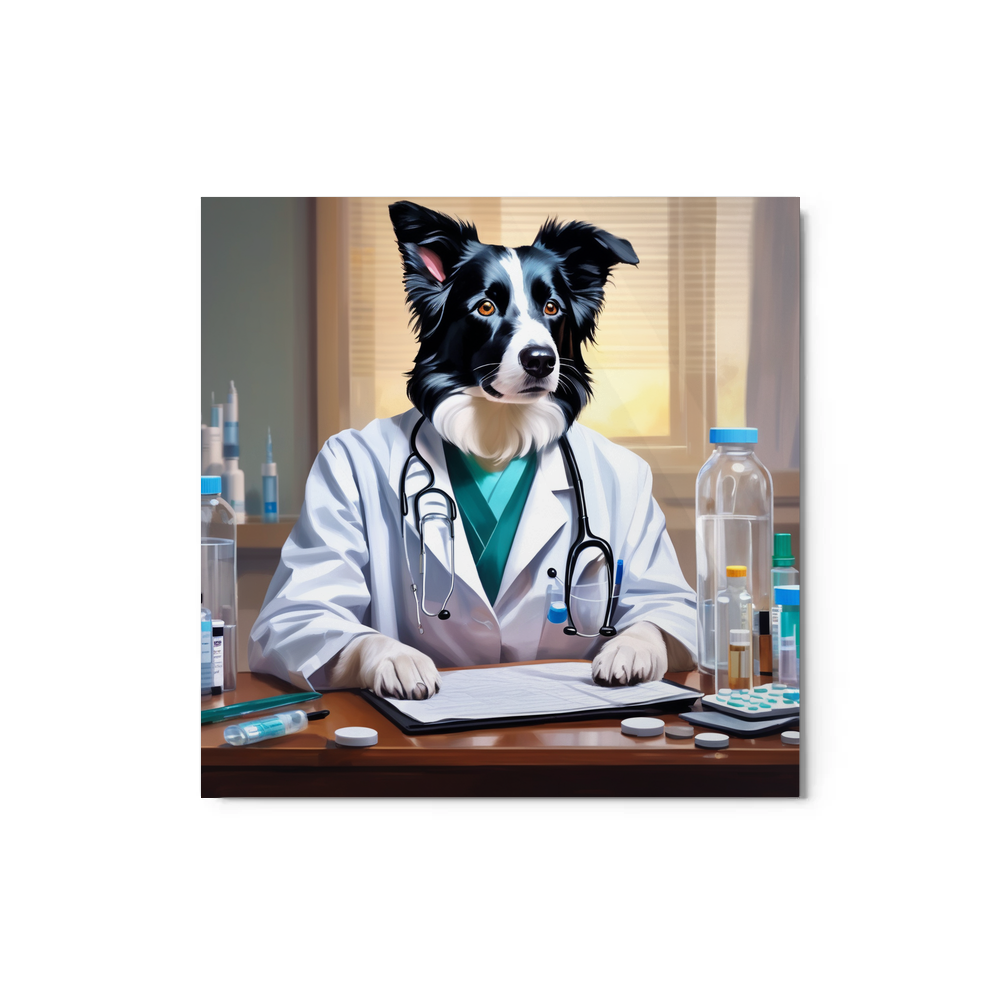 PugMug Custom Border Collie Metal Print