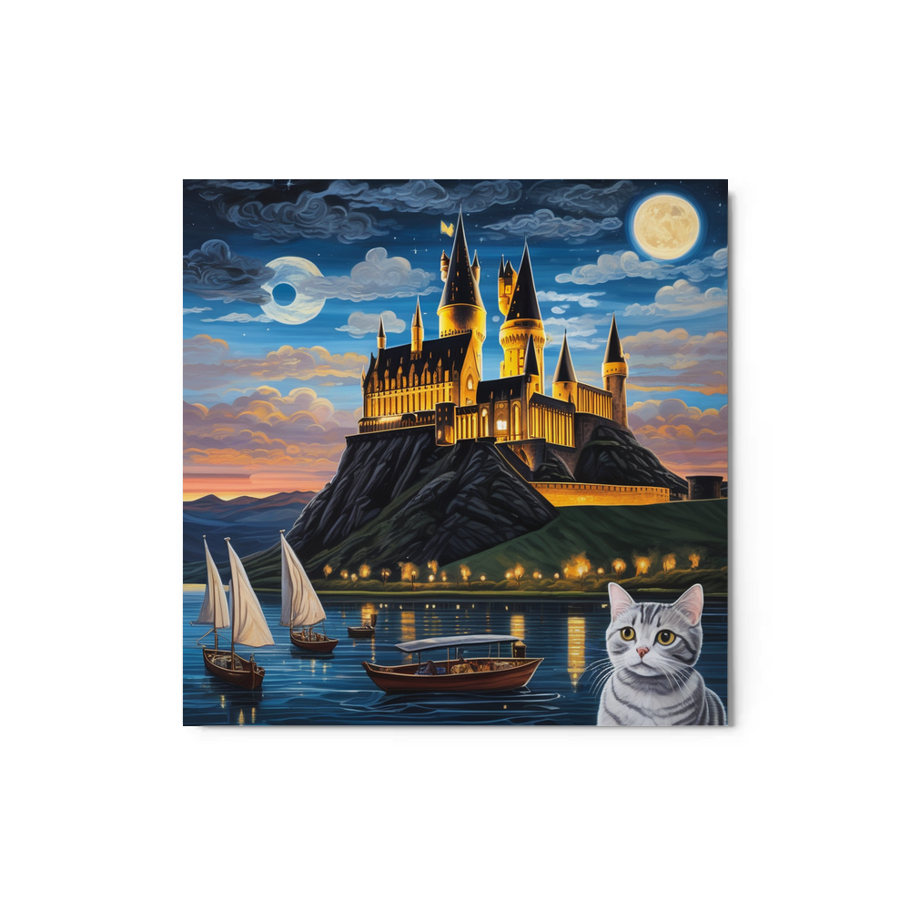 PugMug Custom Tabby Scottish Fold Cat Metal Print