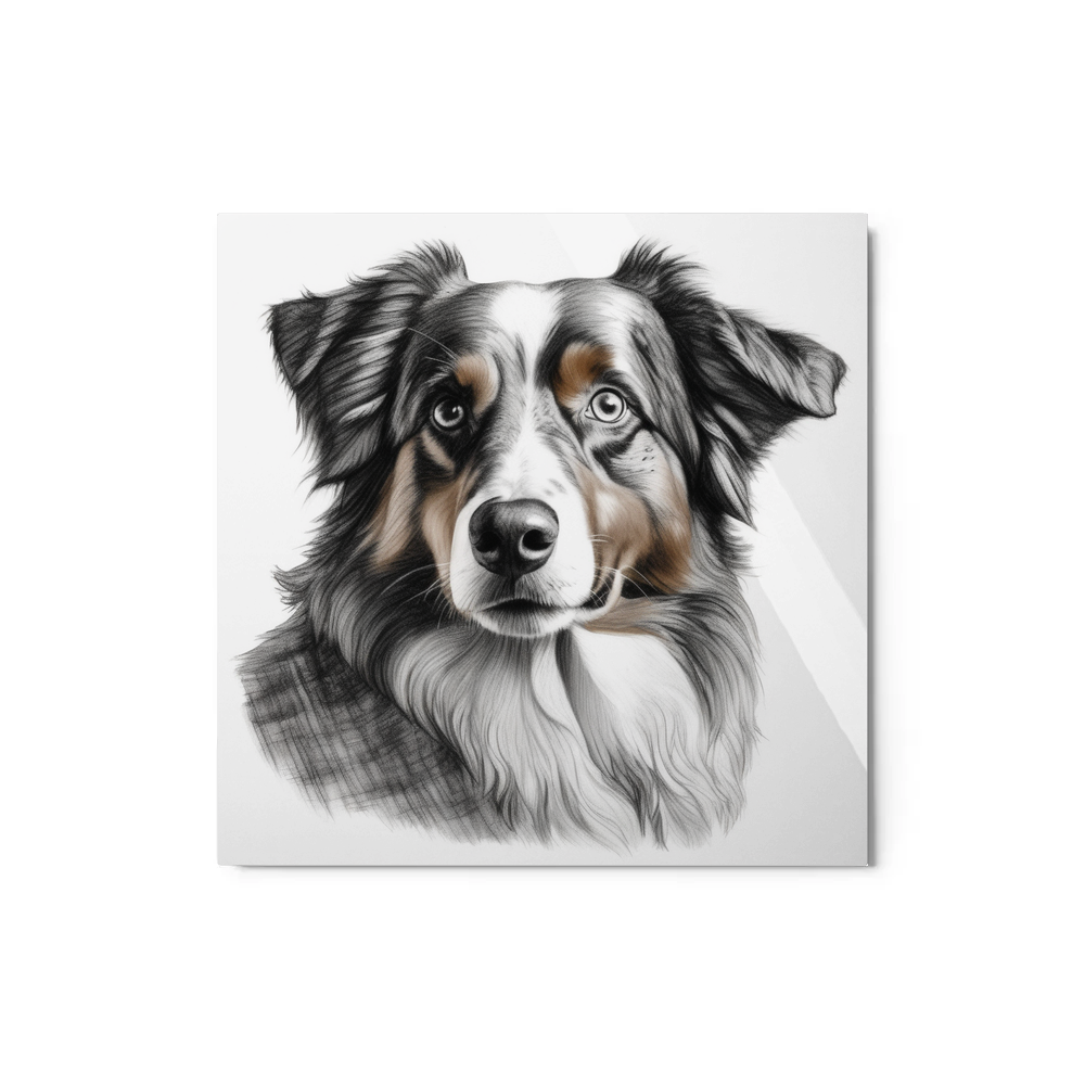 PugMug Custom Australian Shepherd Dog Metal Print