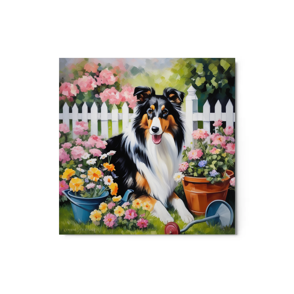 PugMug Custom Collie Metal Print