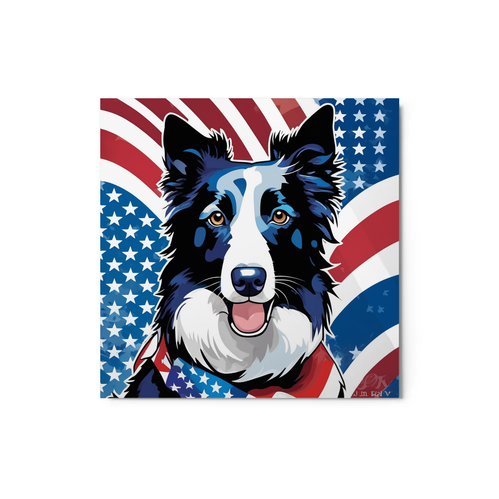 PugMug Custom Border Collie Metal Print