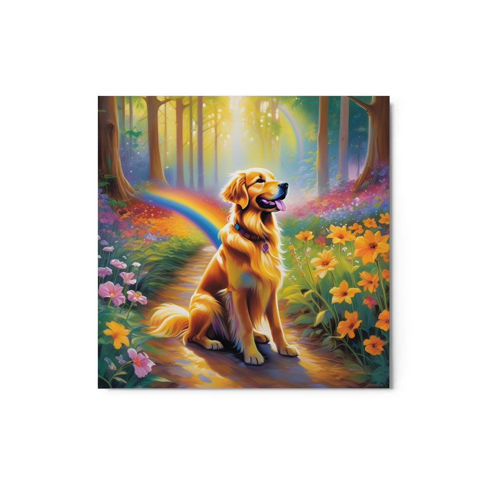 PugMug Custom Golden Retriever Metal Print
