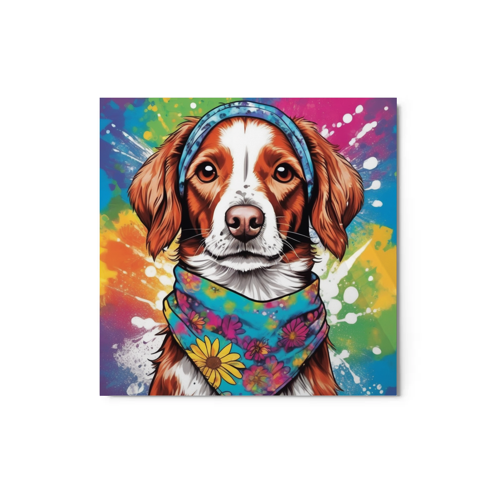 PugMug Custom Brittany Dog Metal Print