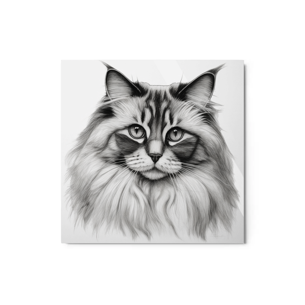 PugMug Custom Tabby Ragdoll Cat Metal Print