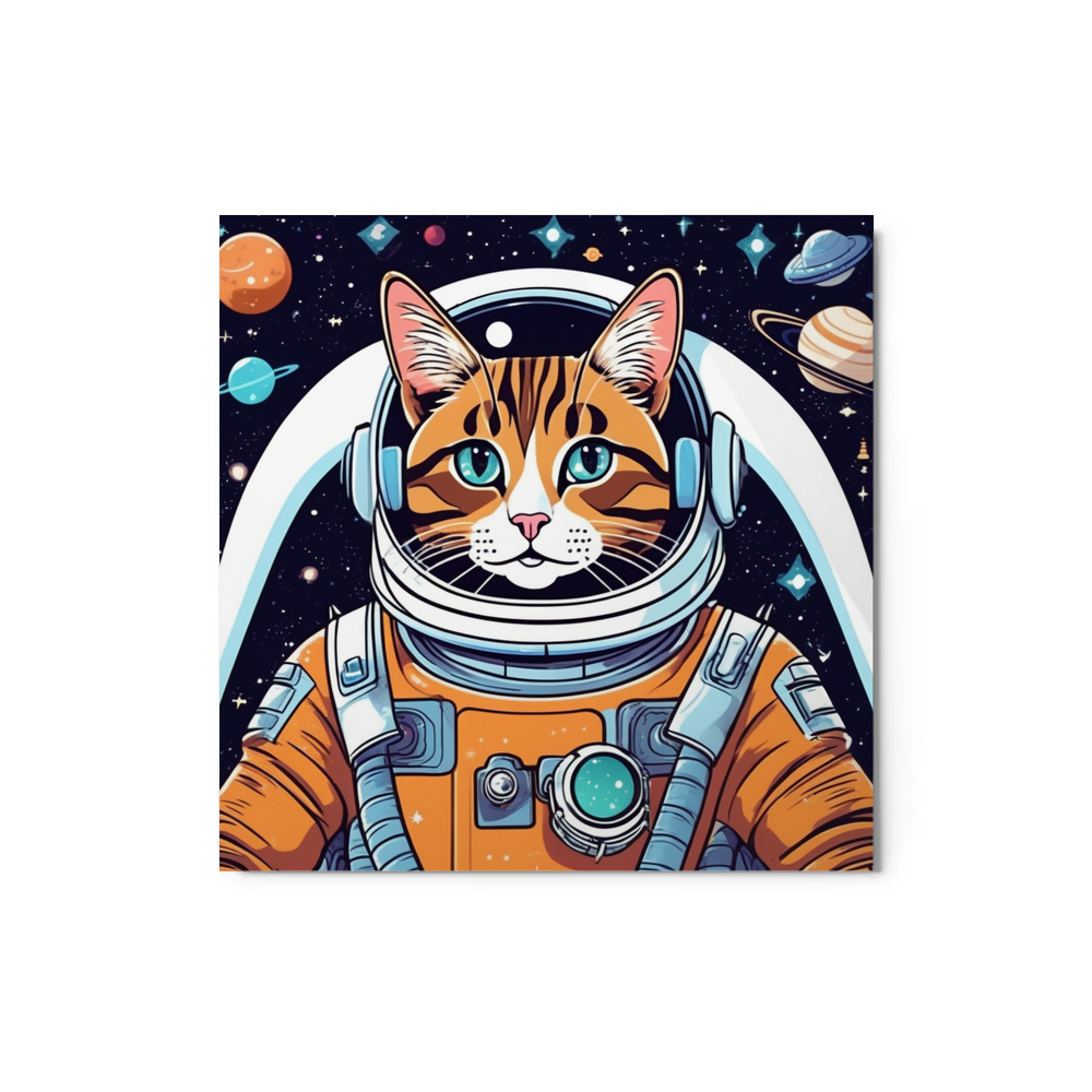 PugMug Custom Tabby Exotic Cat Metal Print