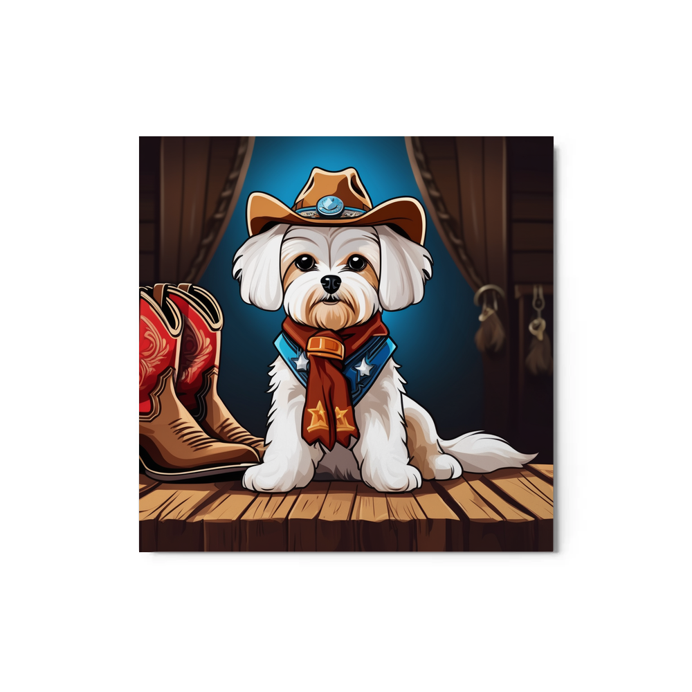 PugMug Custom Maltese Dog Metal Print