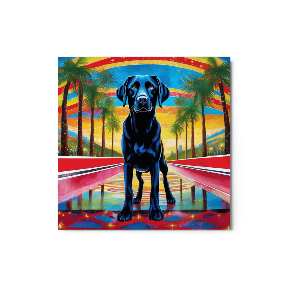 PugMug Custom Black Labrador Retriever Metal Print