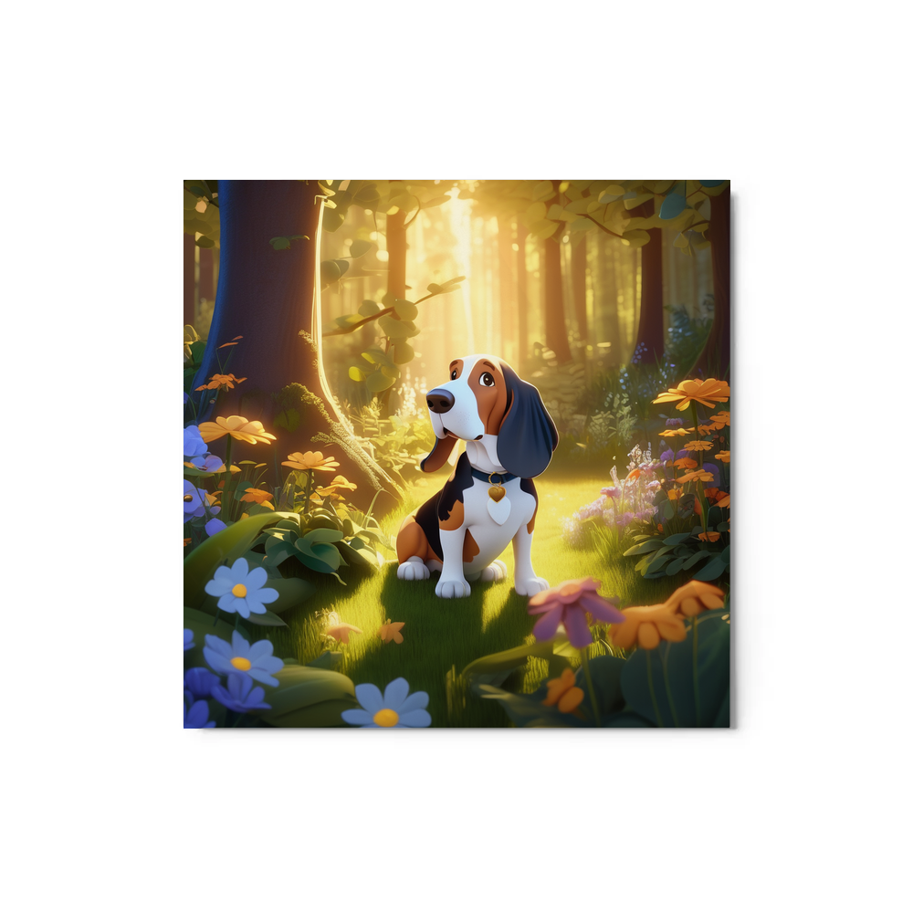 PugMug Custom Basset Hound Metal Print