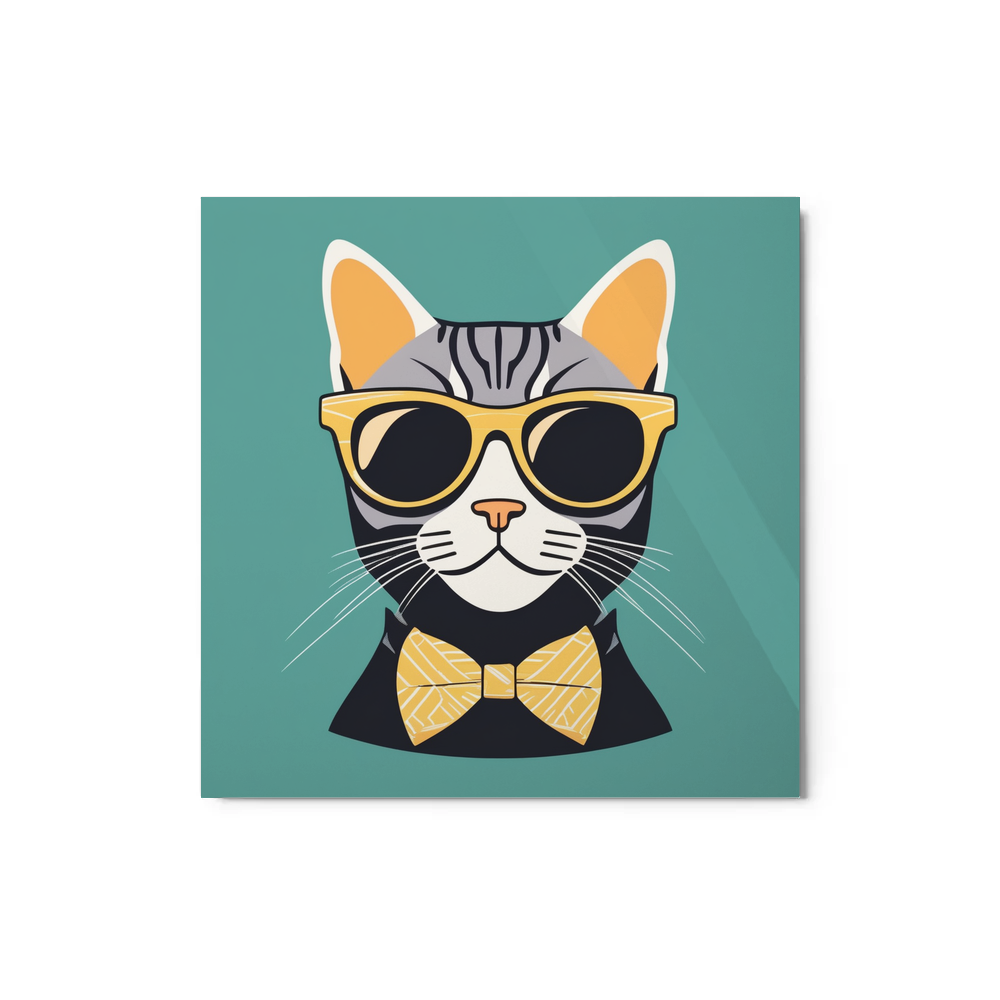 PugMug Custom Tabby American Shorthair Cat Metal Print