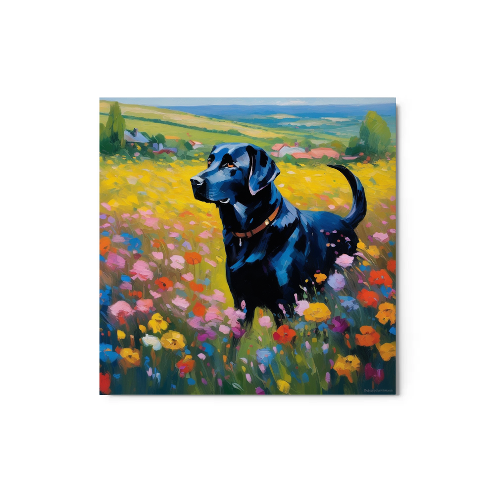 PugMug Custom Black Labrador Retriever Metal Print