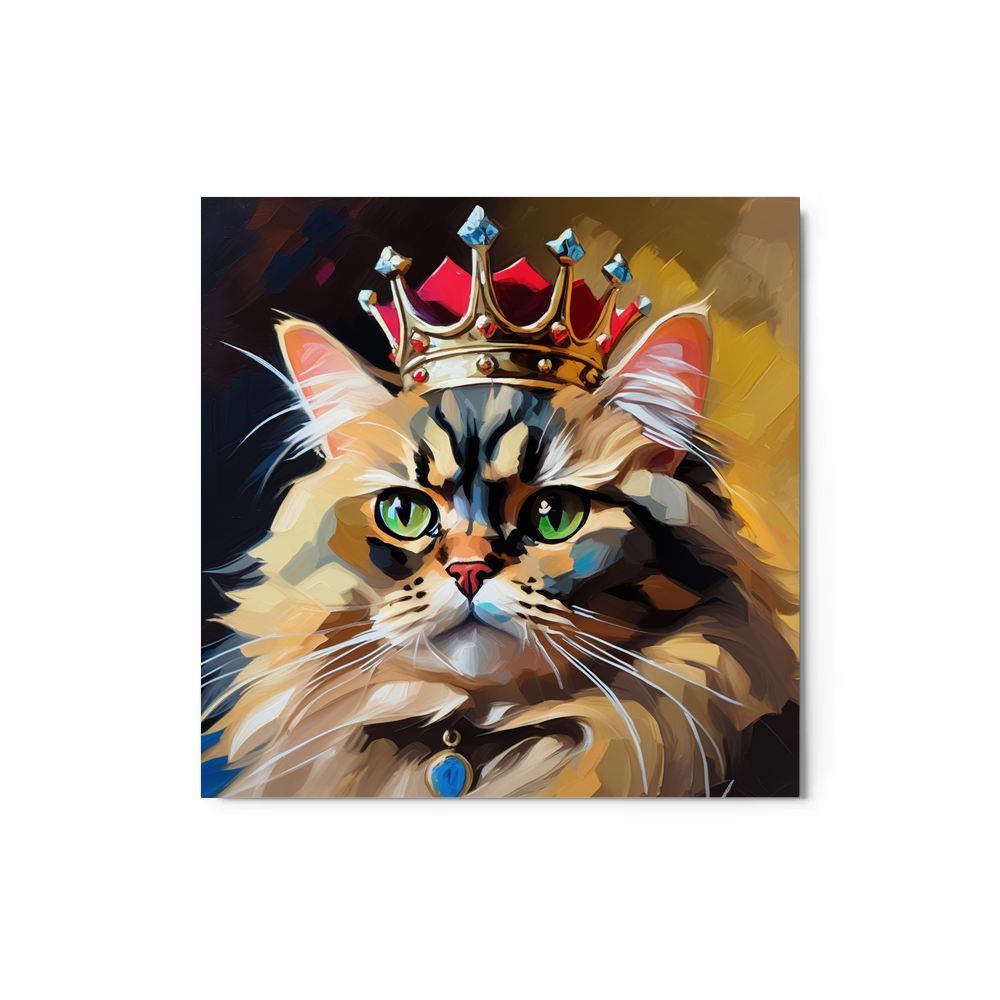 PugMug Custom Tabby Persian Cat Metal Print