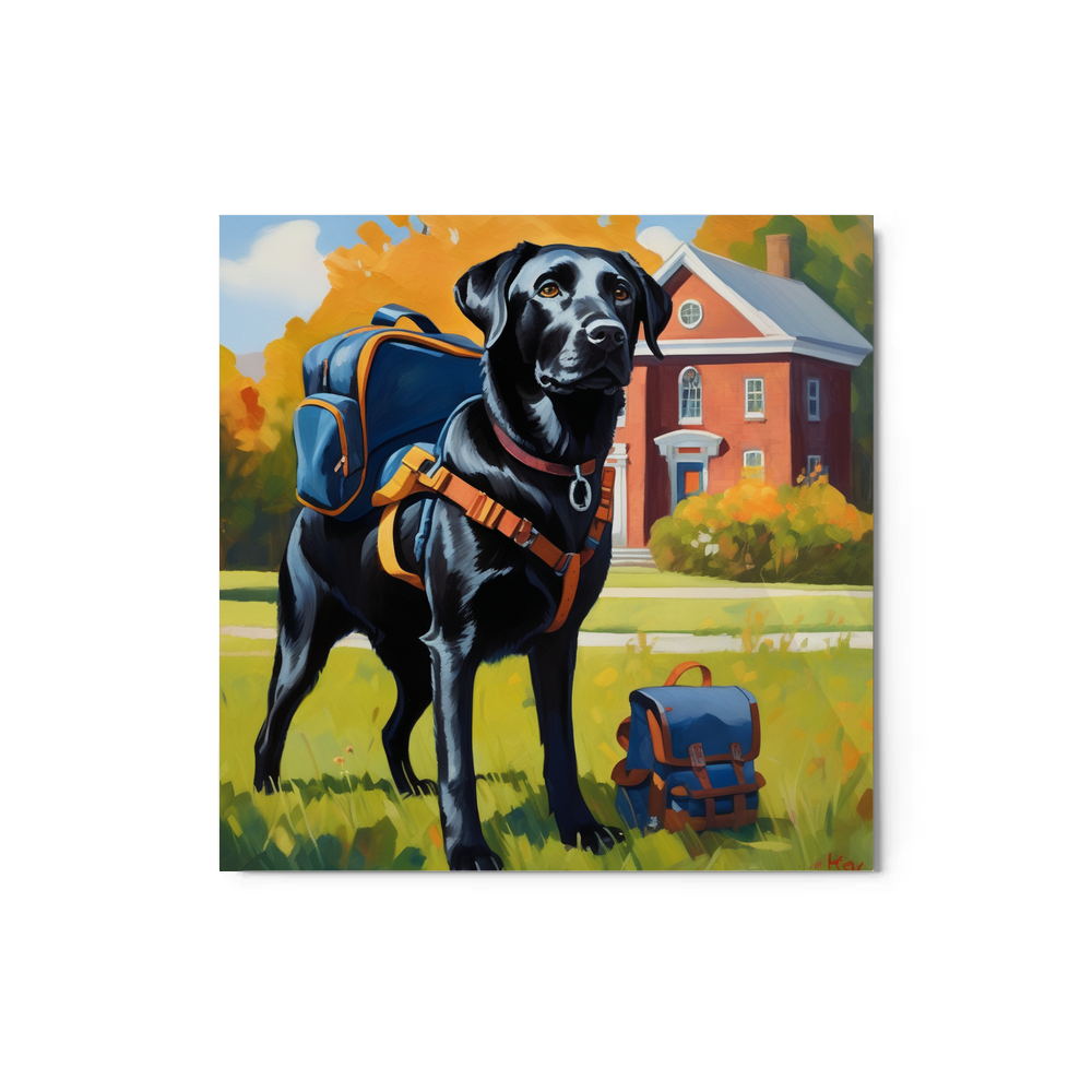 PugMug Custom Black Labrador Retriever Metal Print