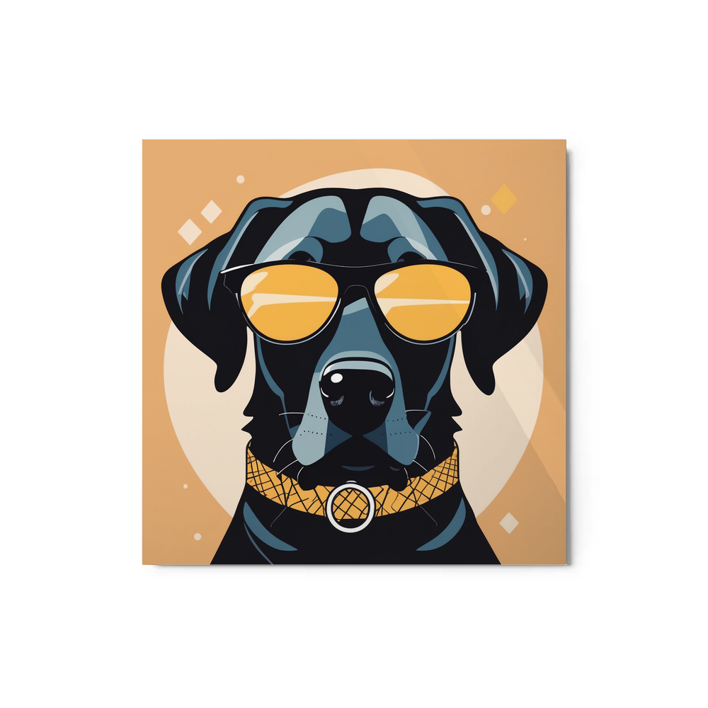 PugMug Custom Black Labrador Retriever Metal Print