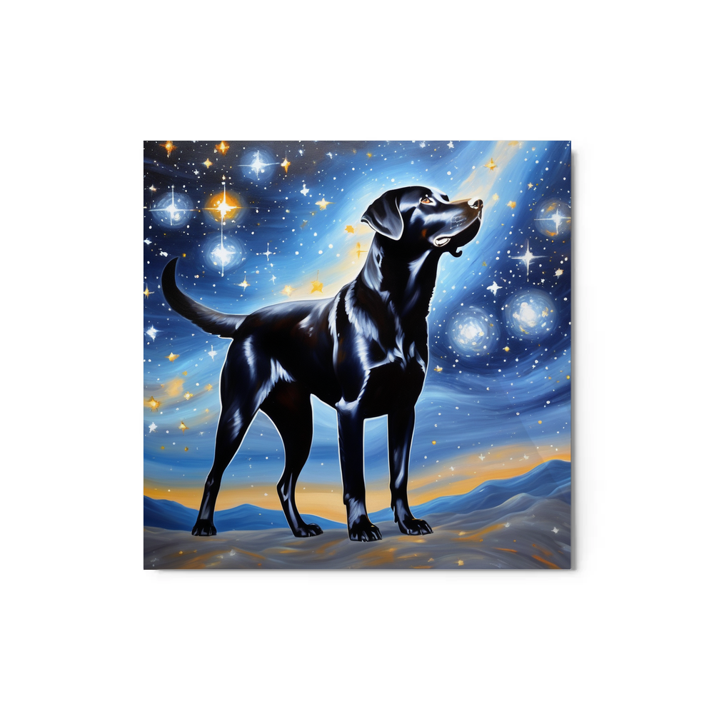 PugMug Custom Black Labrador Retriever Metal Print