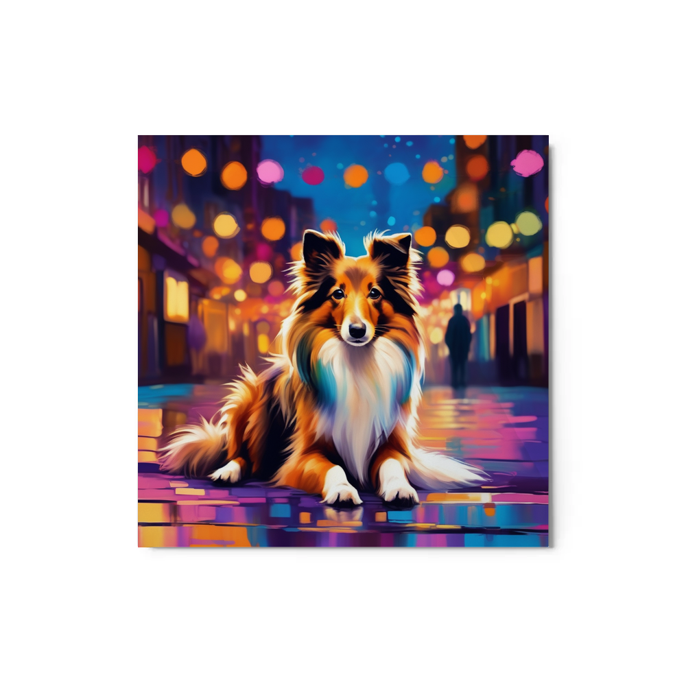 PugMug Custom Shetland Sheepdog Metal Print