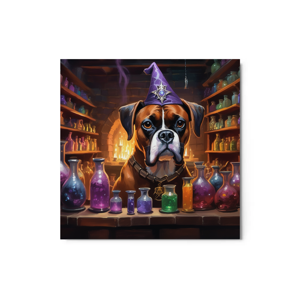 PugMug Custom Boxer Dog Metal Print