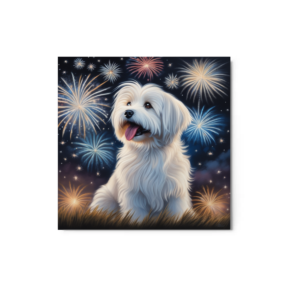 PugMug Custom White Havanese Dog Metal Print