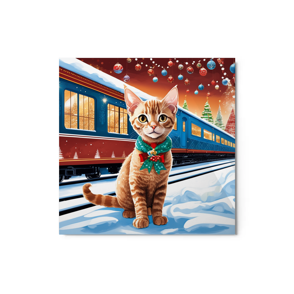 PugMug Custom Tabby Devon Rex Cat Metal Print