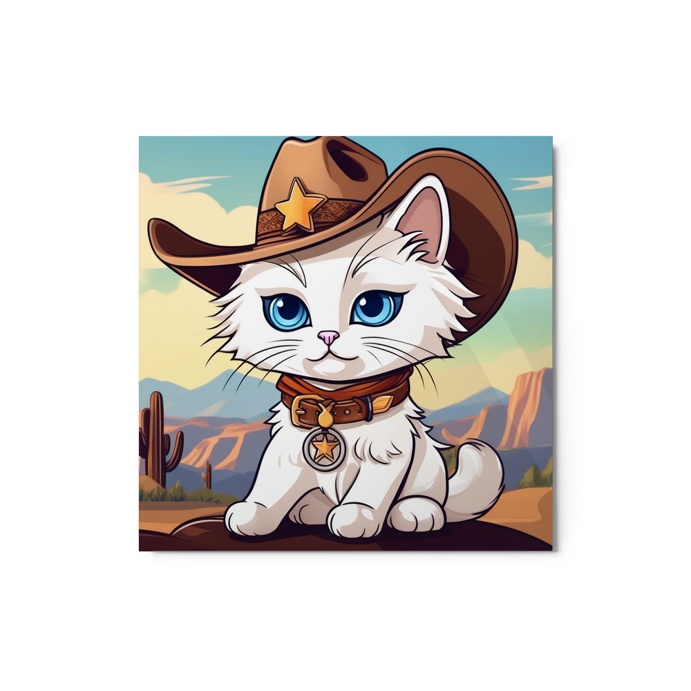 PugMug Custom White Ragdoll Cat Metal Print