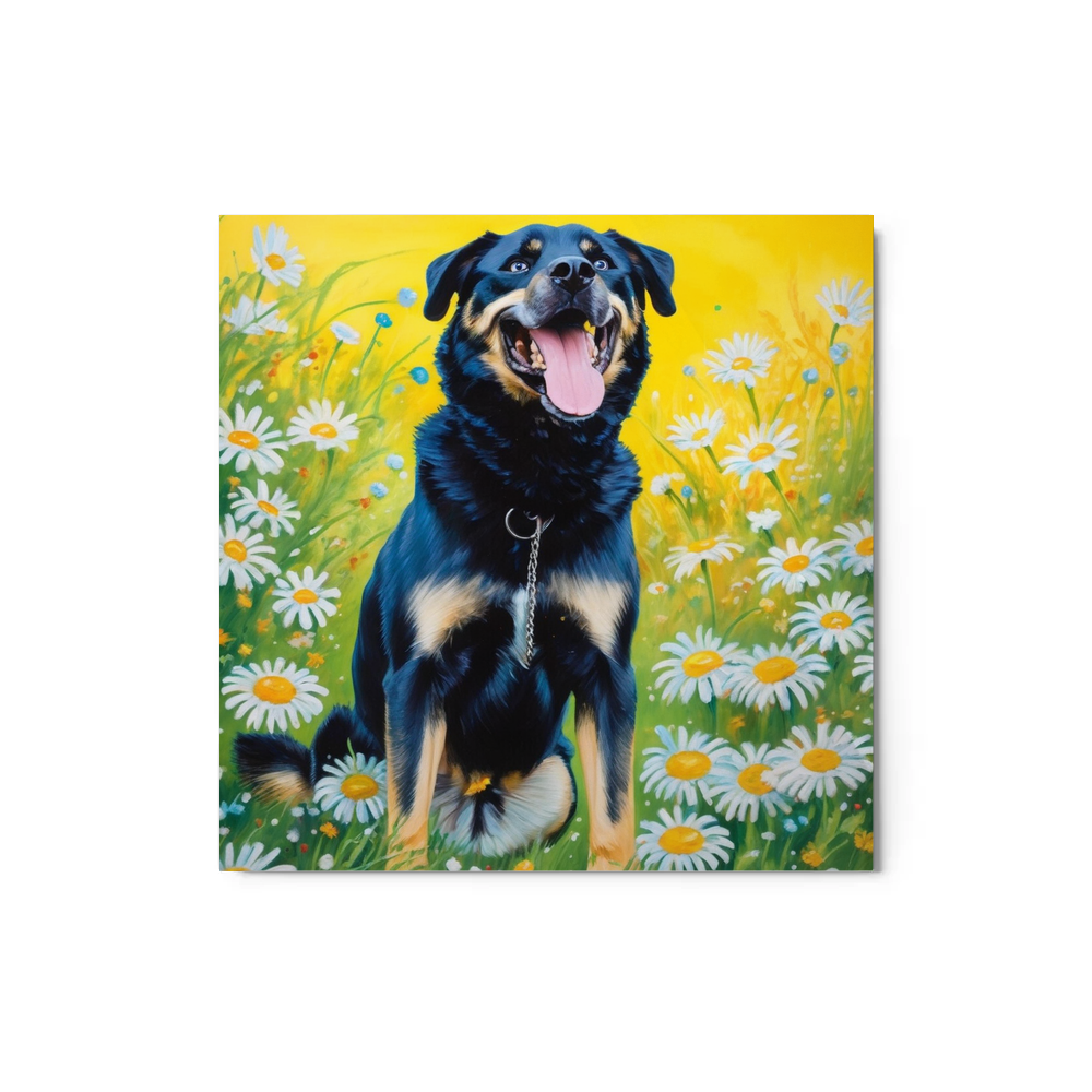 PugMug Custom Blue Metal Print