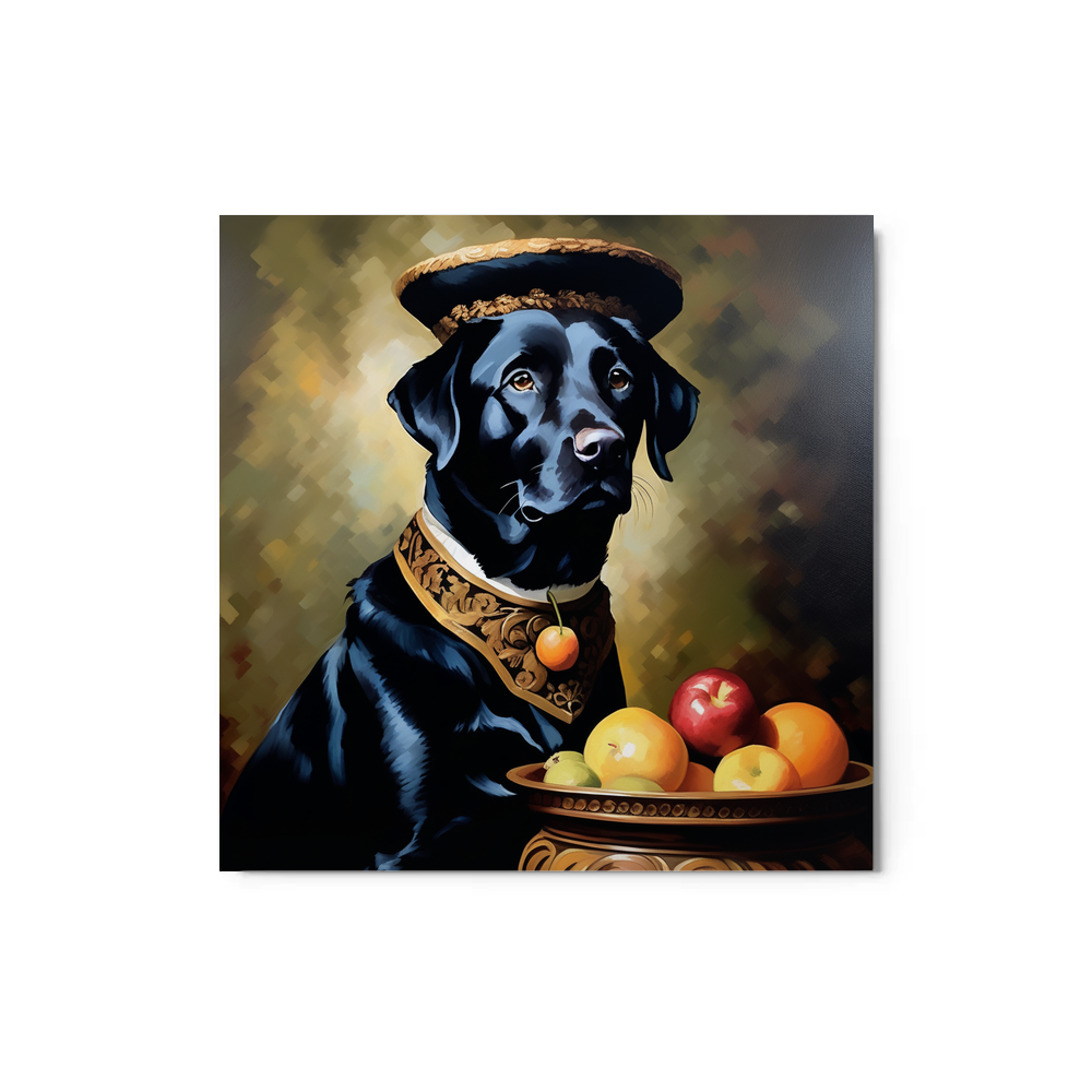 PugMug Custom Black Labrador Retriever Metal Print
