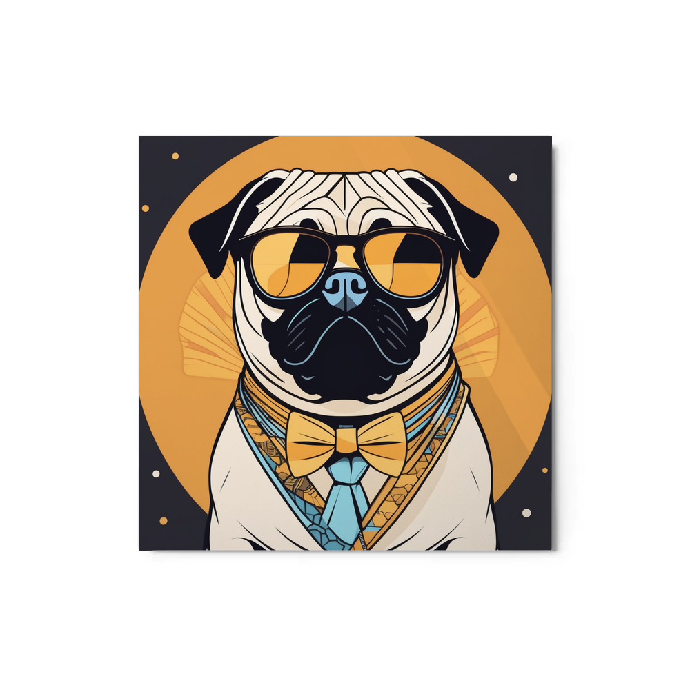 PugMug Custom Pug Metal Print
