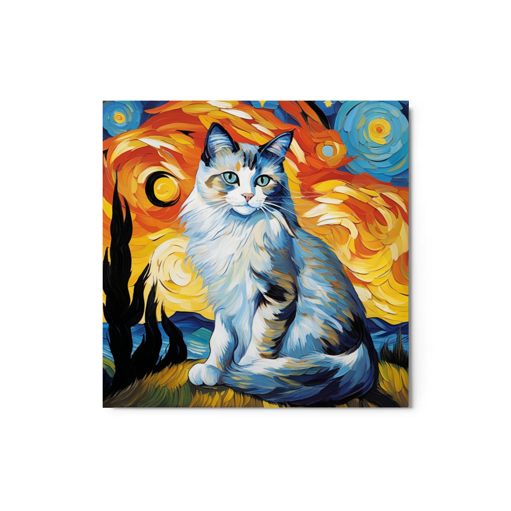 PugMug Custom Tabby Ragdoll Cat Metal Print