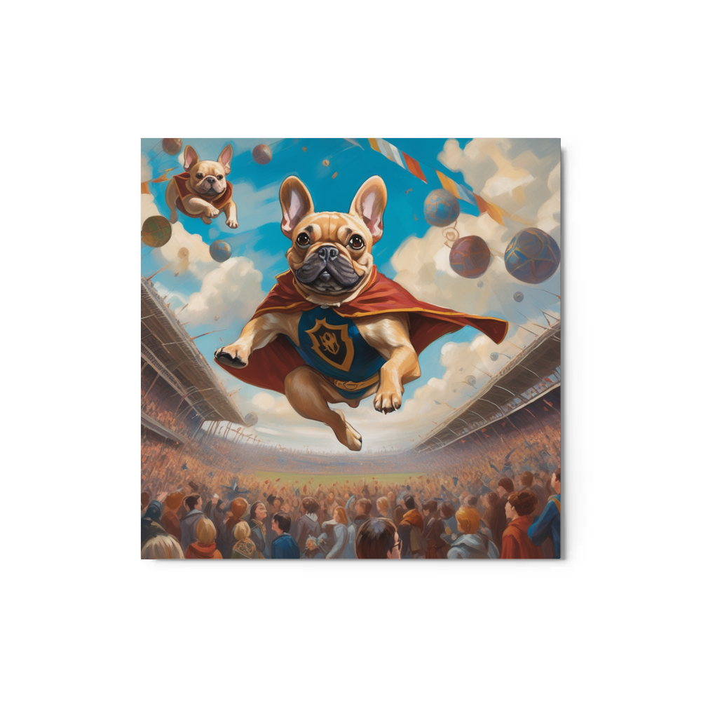 PugMug Custom Tan French Bulldog Metal Print