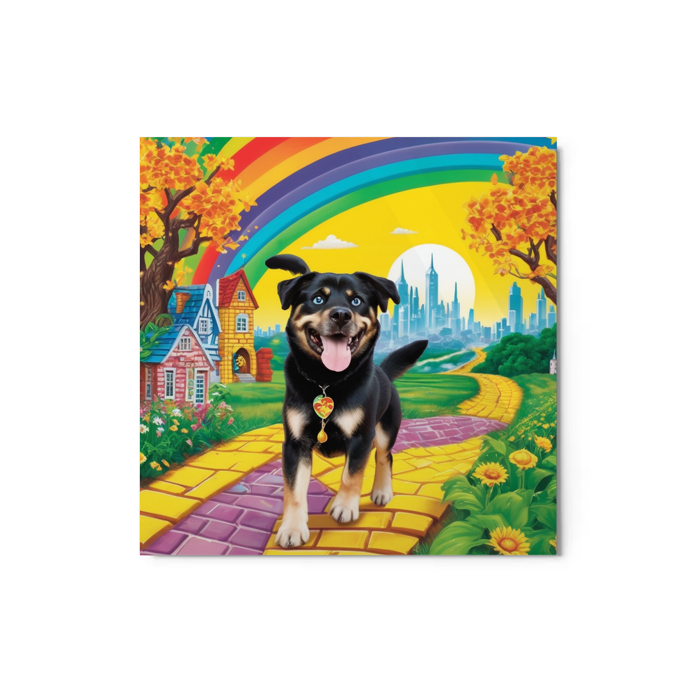 PugMug Custom Blue Metal Print