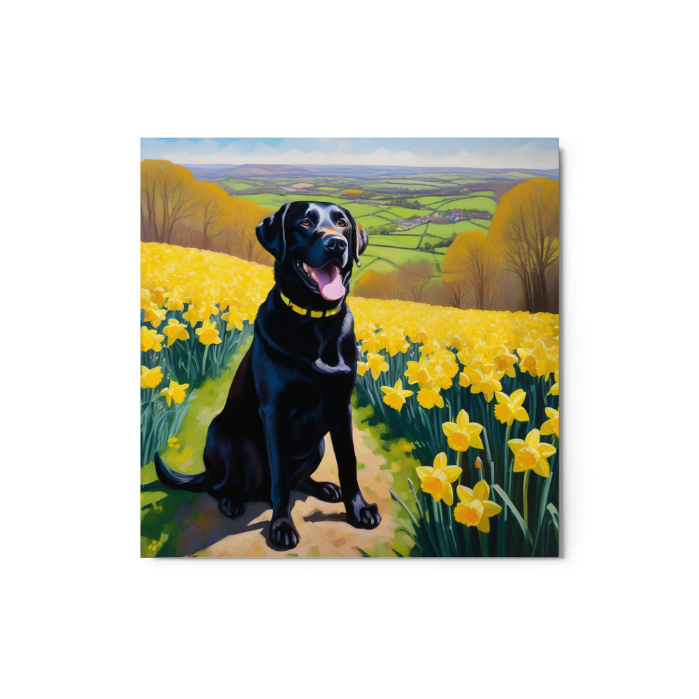 PugMug Custom Black Labrador Retriever Metal Print