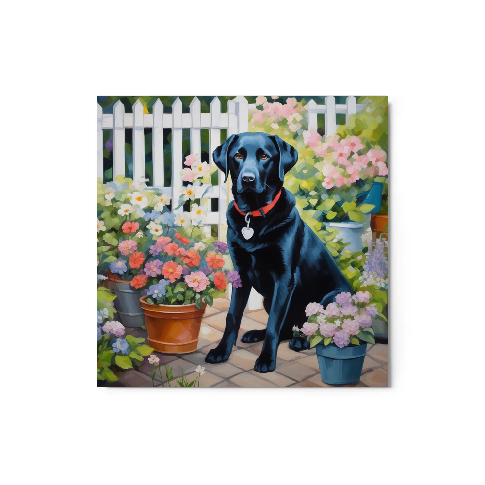 PugMug Custom Black Labrador Retriever Metal Print