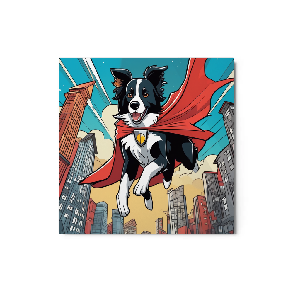PugMug Custom Border Collie Metal Print