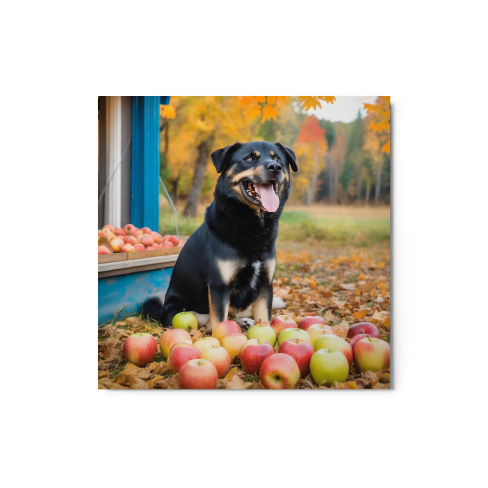 PugMug Custom Blue Metal Print