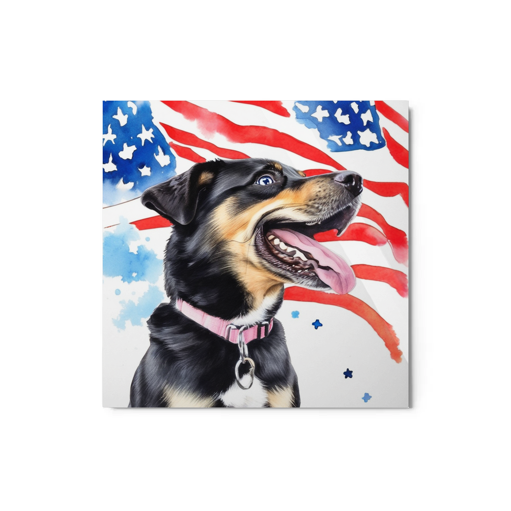 PugMug Custom Blue Metal Print