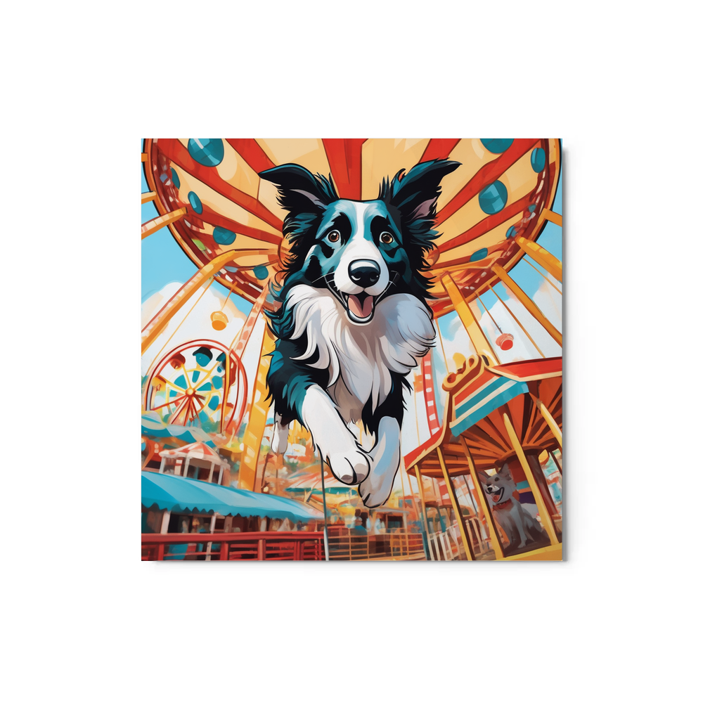 PugMug Custom Border Collie Metal Print