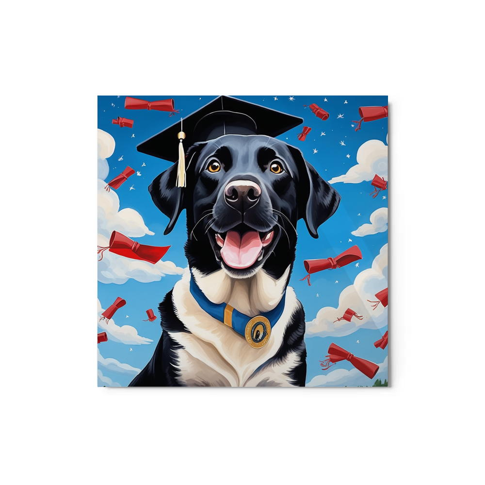 PugMug Custom Black Labrador Retriever Metal Print