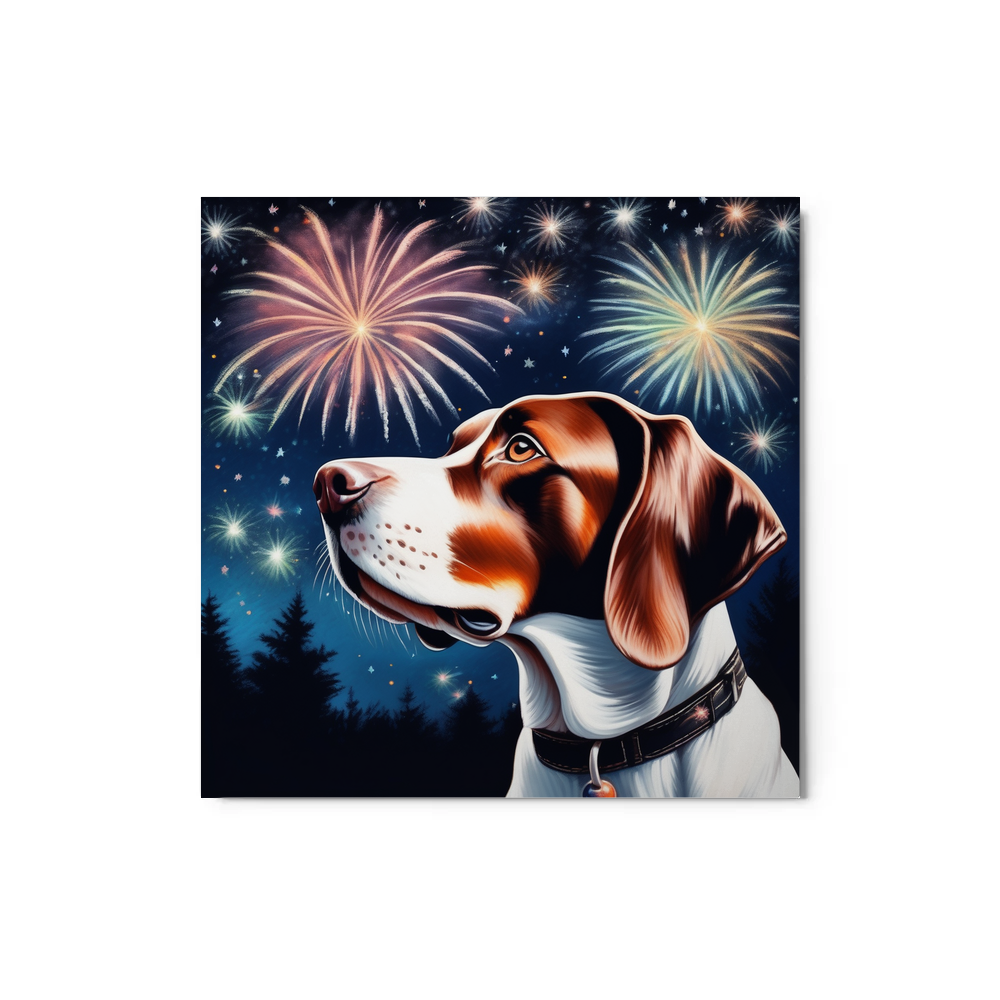 PugMug Custom Pointer Dog Metal Print