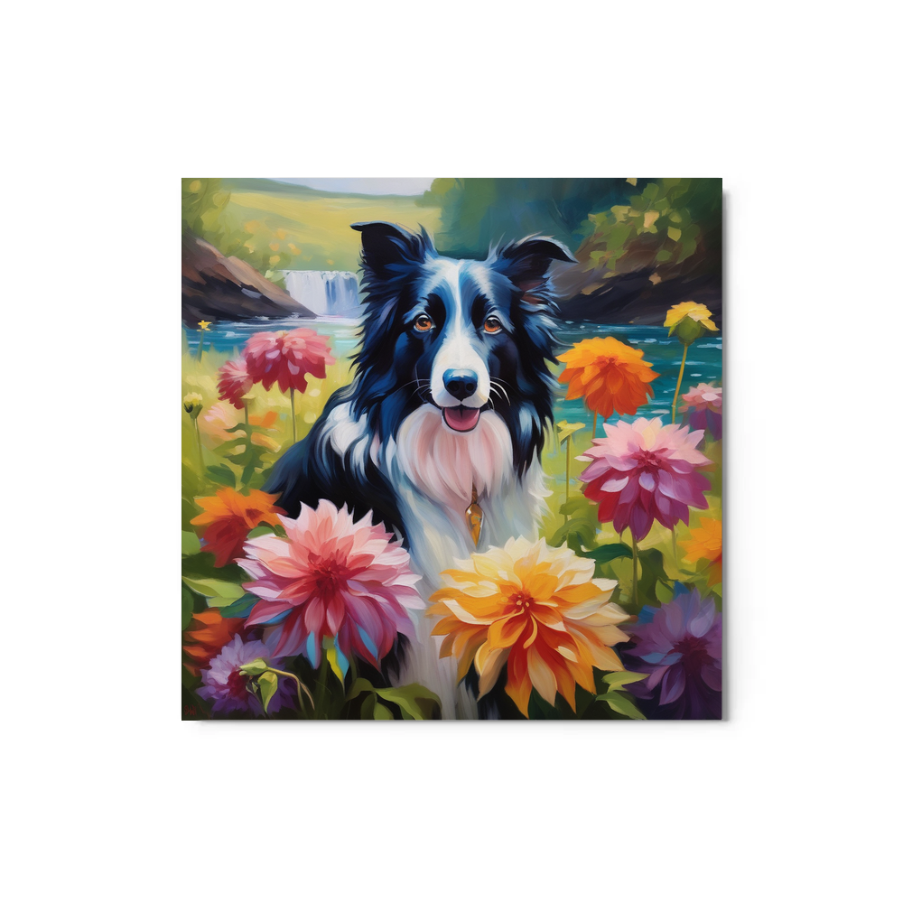 PugMug Custom Border Collie Metal Print