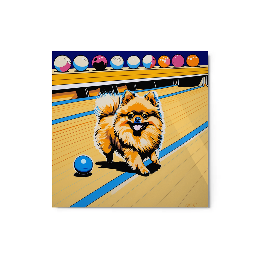 PugMug Custom Tan Pomeranian Metal Print