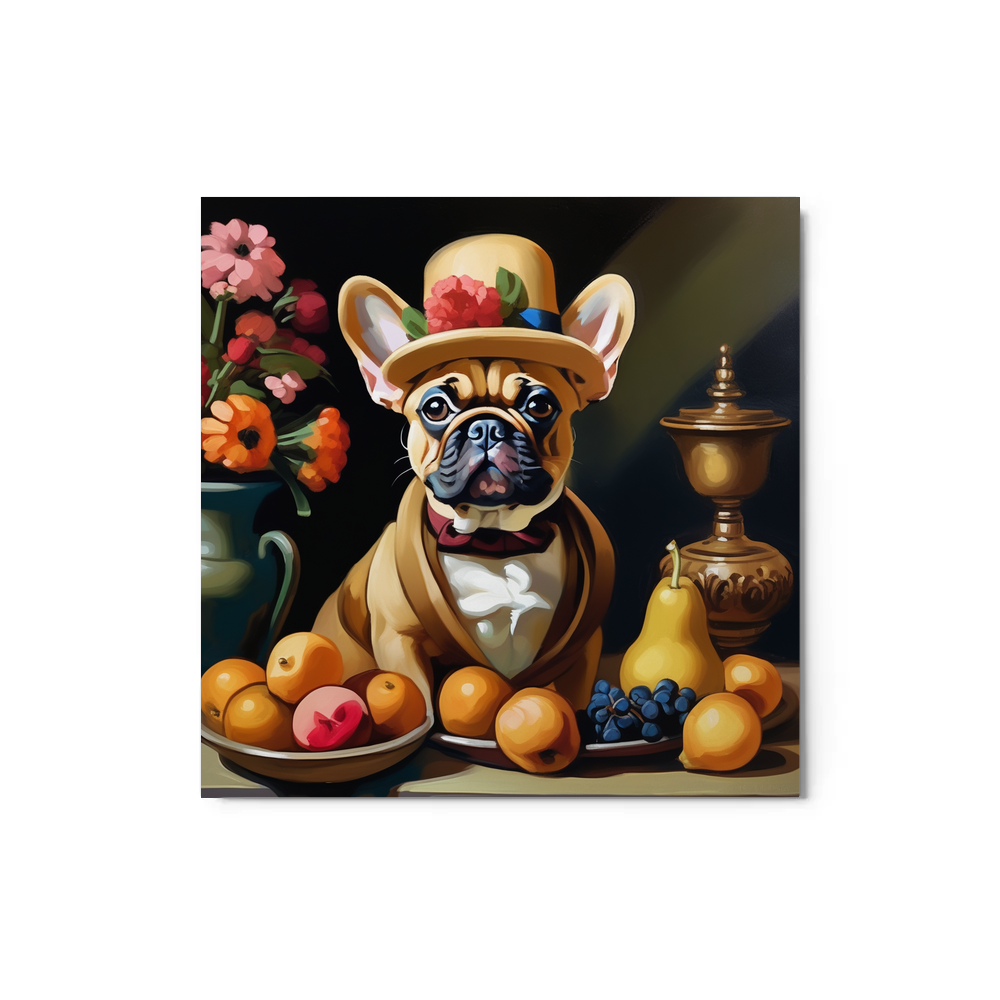 PugMug Custom Tan French Bulldog Metal Print