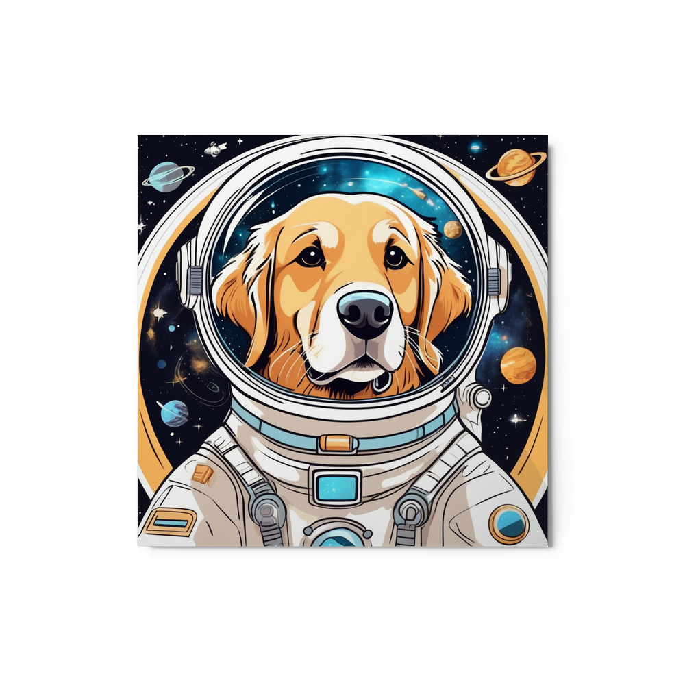 PugMug Custom Golden Retriever Metal Print