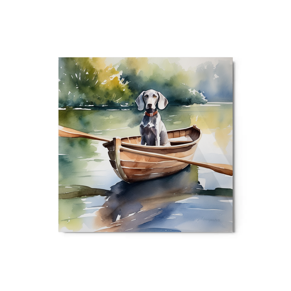 PugMug Custom Weimaraner Metal Print