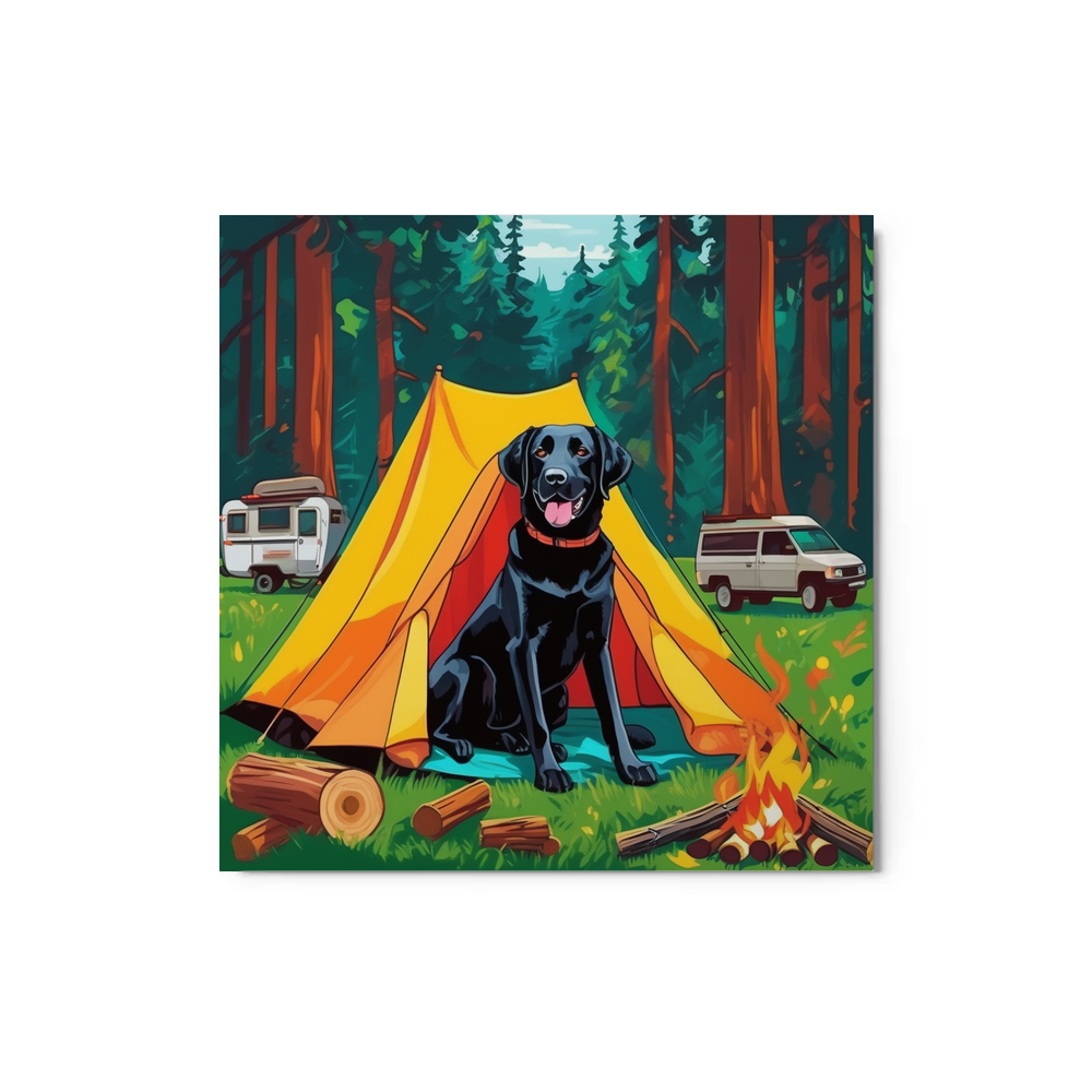 PugMug Custom Black Labrador Retriever Metal Print